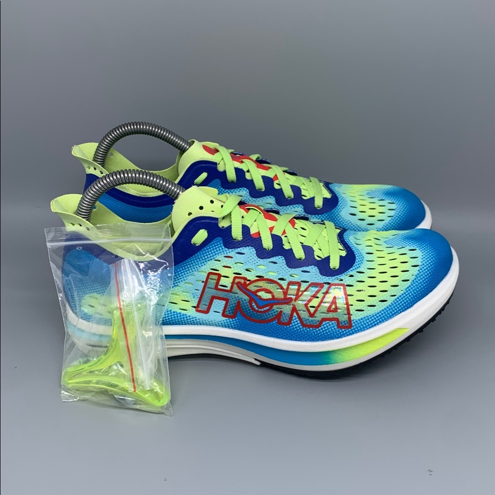Hoka One One Cielo FlyX Blue Green Track Spikes Men’s Sz 8 / Women’s Sz 9.5 New!